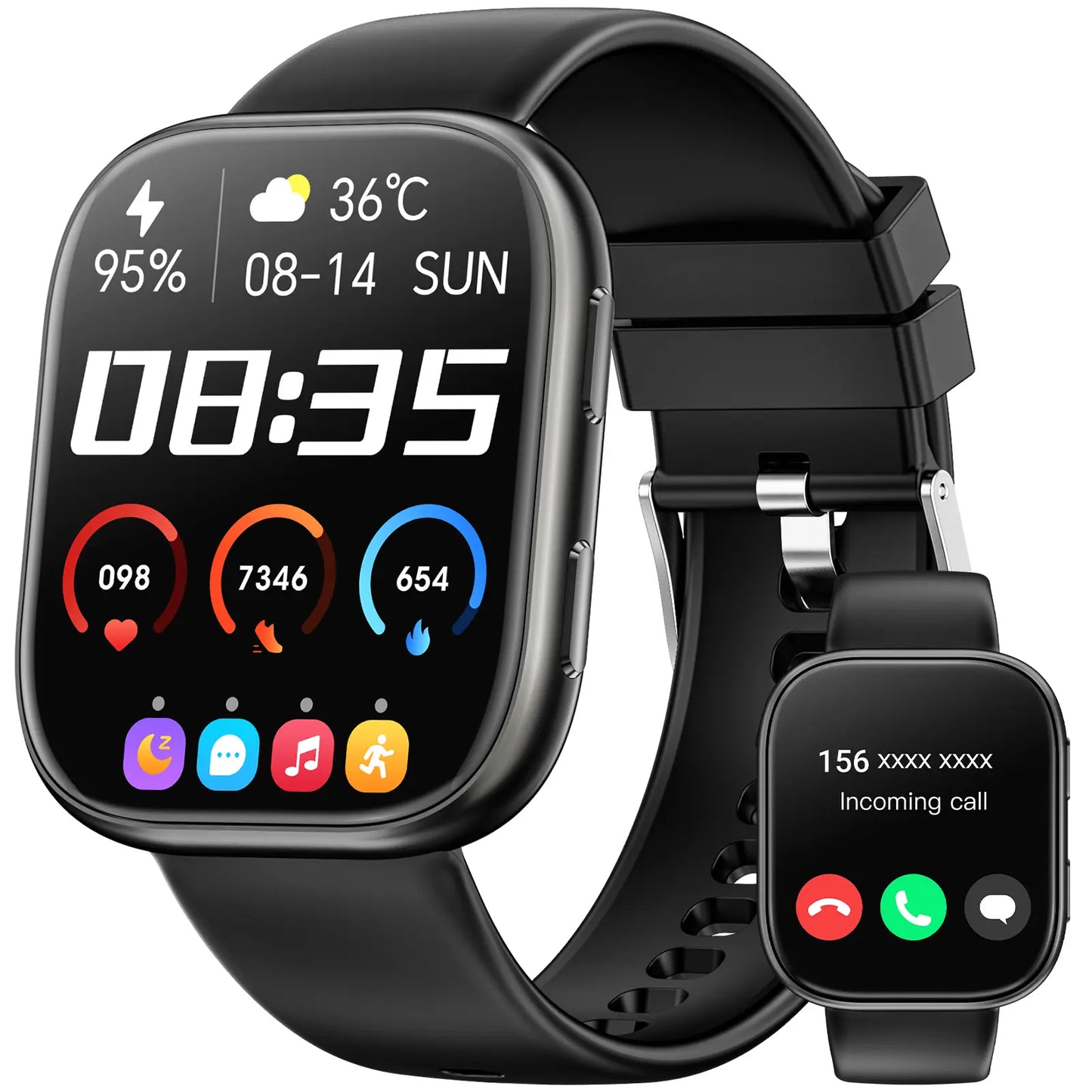 2026 Women's Smartwatch: Fitness Tracker with Call & Message Alerts, 100+ Sports Modes, Customizable Dials - Perfect Gift for Android & iPhone Users!