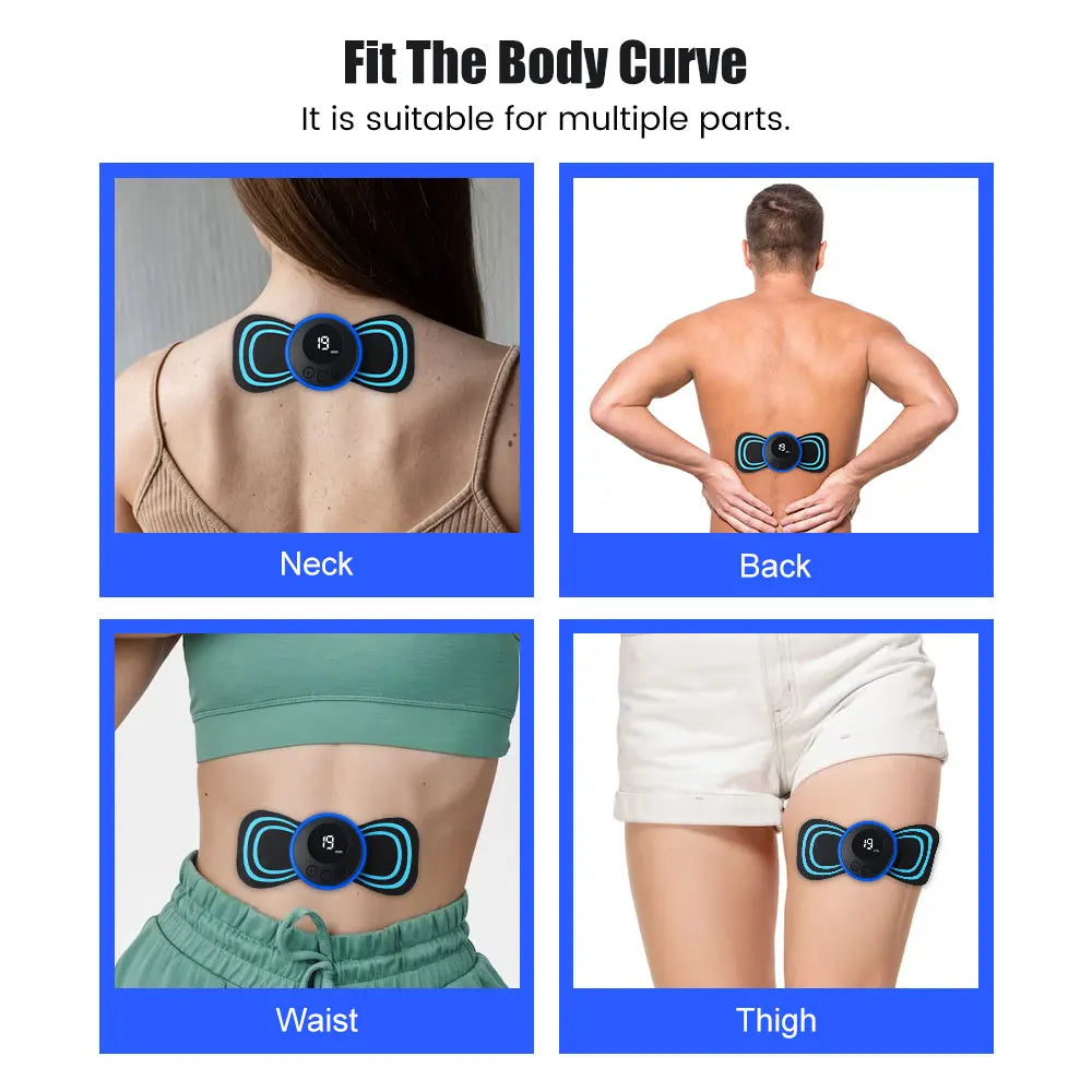 Electric EMS Pulse Neck Massager 8 Mode Back Shoulder Muscle Pain Relief Body Massage Relax Muscle Stimulator Fitness Instrument