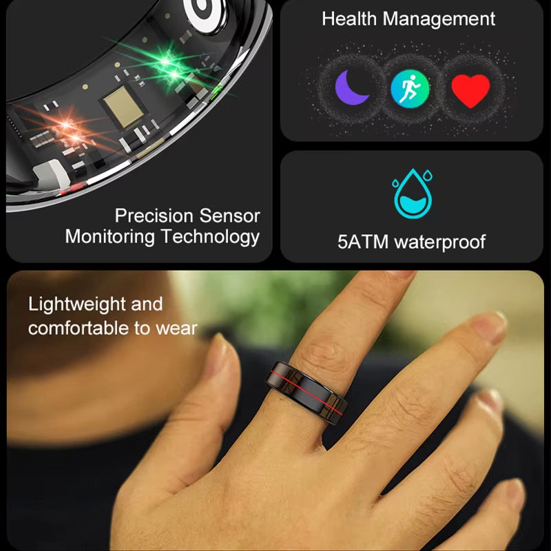 R04 Smart Ring 2025 NEW Men Women Multi Sports Modes Body Temperature HRV Health and Sleep Monitoring Sports Ring