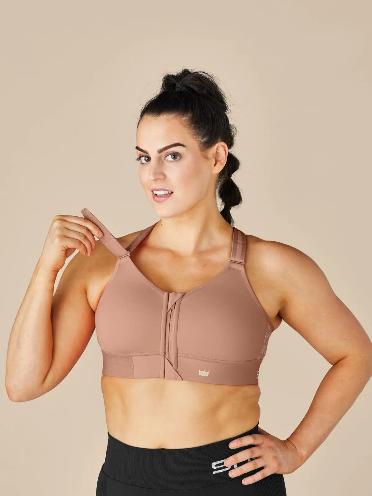 SHEFIT Flex Synthetic Sports Bra in Sienna Glow - Performance Activewear for Gym and Workout