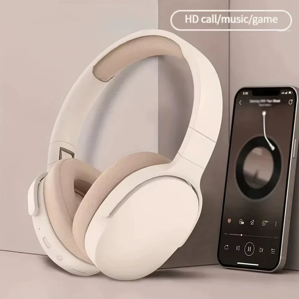 Wireless Bluetooth Headphones In-Ear Hifi Stereo Headphones Wireless Bass Gaming Headphones Tf/Aux Music Player with Microphone