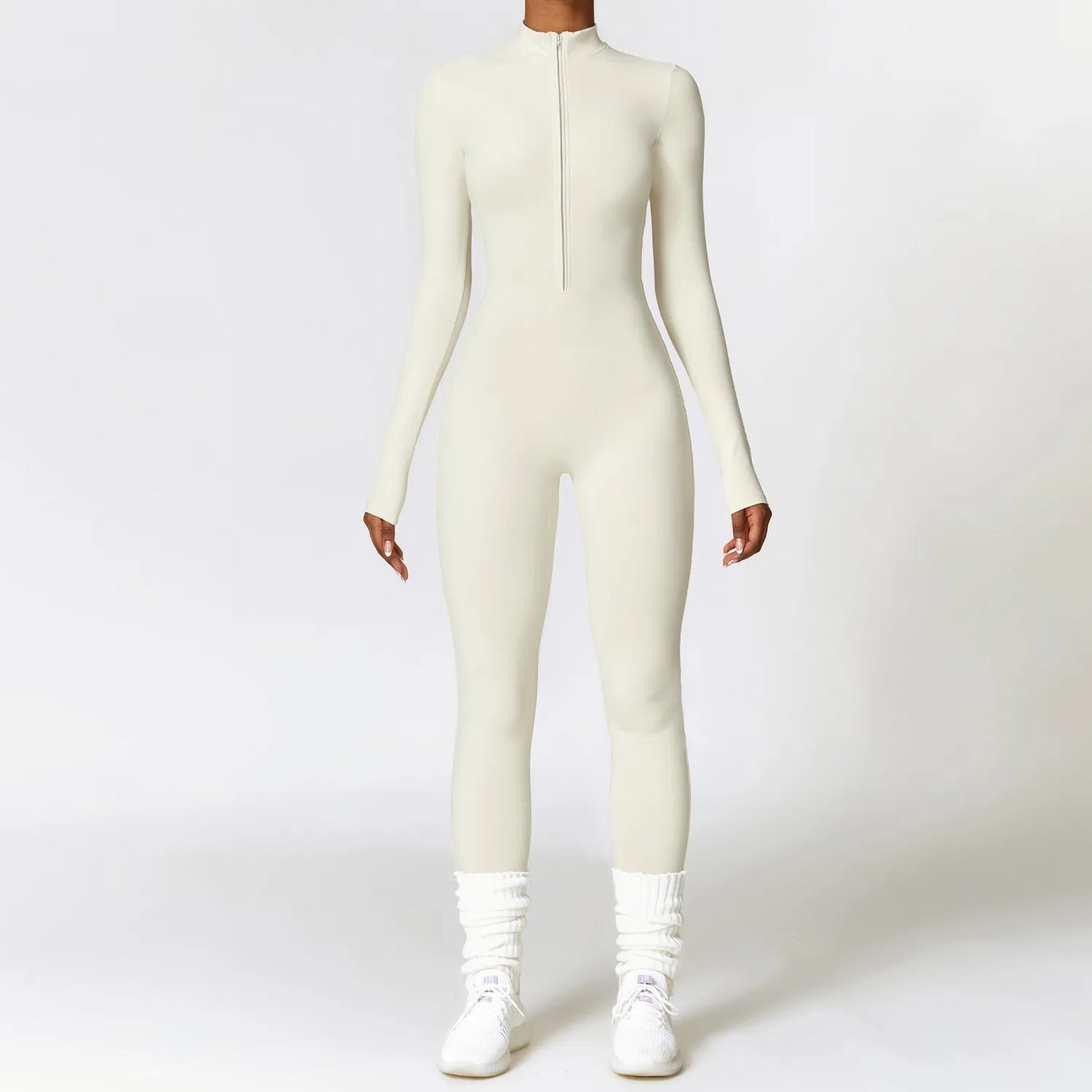 Women'S Clothes Yoga Set Yoga Jumpsuits One Piece Workout Long Sleeve Rompers Sportswear Gym Set Workout Tracksuit Bodysuits