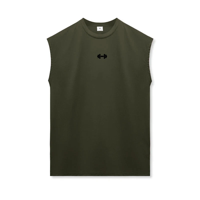 Summer Gym Tank Top Mens Fitness Training Clothing Quick Dry Loose Fit Bodybuilding Sleeveless T Shirts Fashion Basketball Vest
