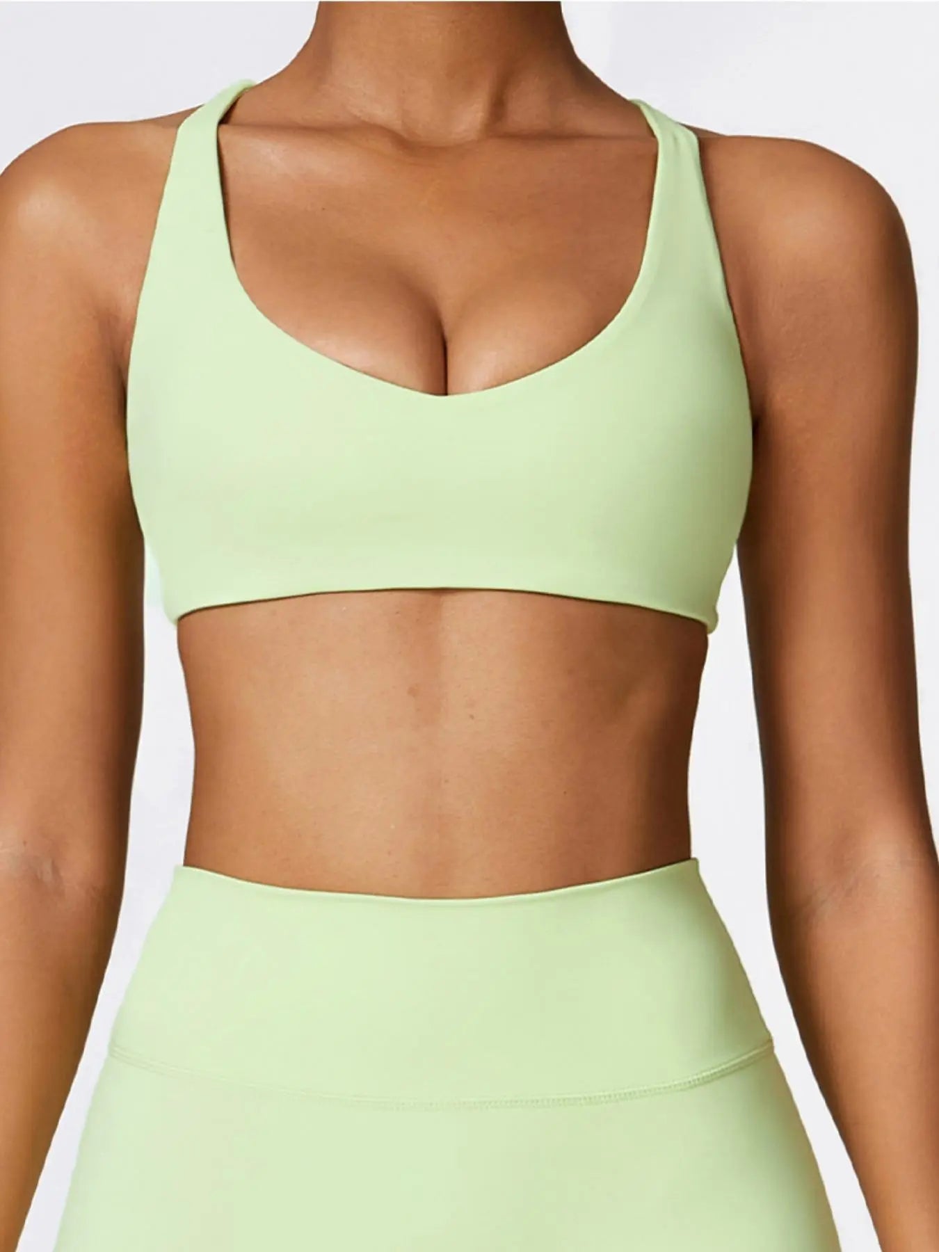 Women'S Solid Wireless Sports Bra, Breathable Comfortable Sports Bra, Gym Clothes, Pickleball Tennis Bras, Ladies Sportswear for Indoor Outdoor Wear