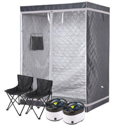 2 Person Steam Sauna Portable Sauna Tent Sauna Home Sauna Kit Whole Body Large Space Spa Steamer Sauna Room