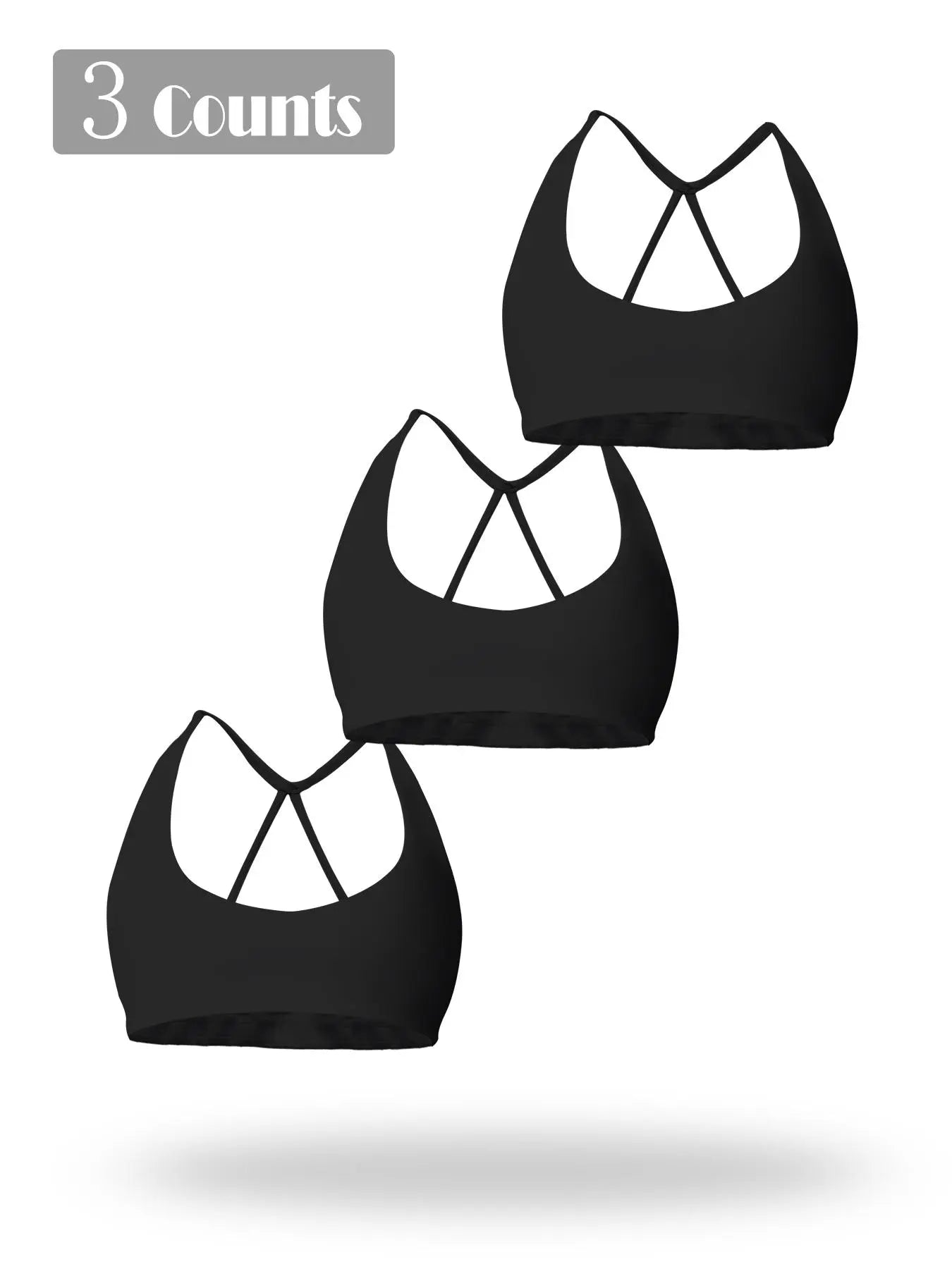 Women'S Solid Wireless Sports Bra, Breathable Comfortable Sports Bra, Gym Clothes, Pickleball Tennis Bras, Ladies Sportswear for Indoor Outdoor Wear