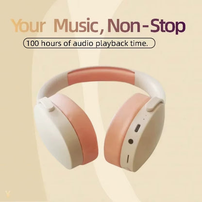 Wireless Bluetooth Headphones In-Ear Hifi Stereo Headphones Wireless Bass Gaming Headphones Tf/Aux Music Player with Microphone