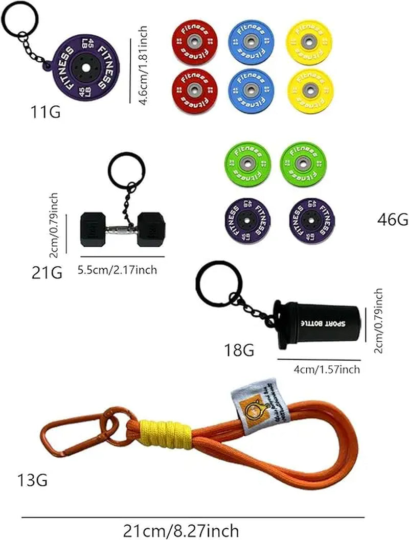 Gym Dumbbell Keychain,Bags Charms Gift for Fitness Women and Men,Cute Car Key Chains Accessories for Gym,Fitness Gift