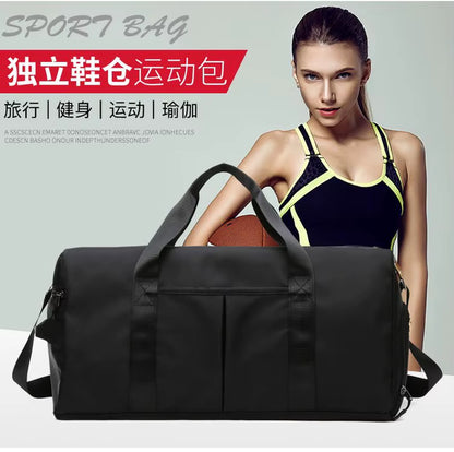 Waterproof Travel Sport Bag Fitness Duffel Gym Bag with Shoe Compartment