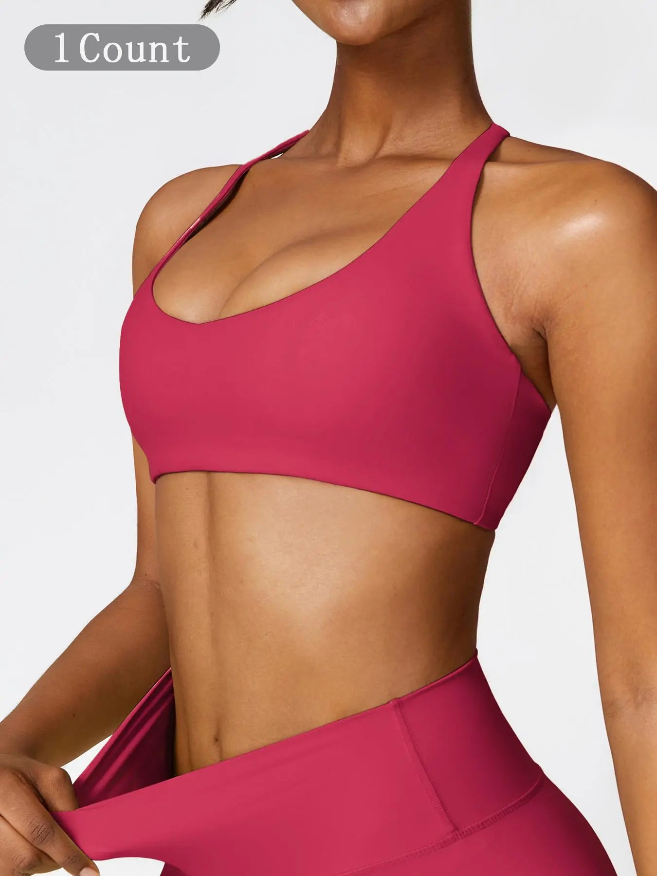 Women'S Solid Wireless Sports Bra, Breathable Comfortable Sports Bra, Gym Clothes, Pickleball Tennis Bras, Ladies Sportswear for Indoor Outdoor Wear