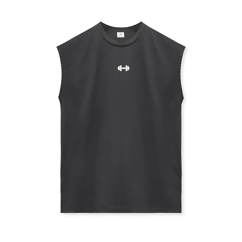 Summer Gym Tank Top Mens Fitness Training Clothing Quick Dry Loose Fit Bodybuilding Sleeveless T Shirts Fashion Basketball Vest