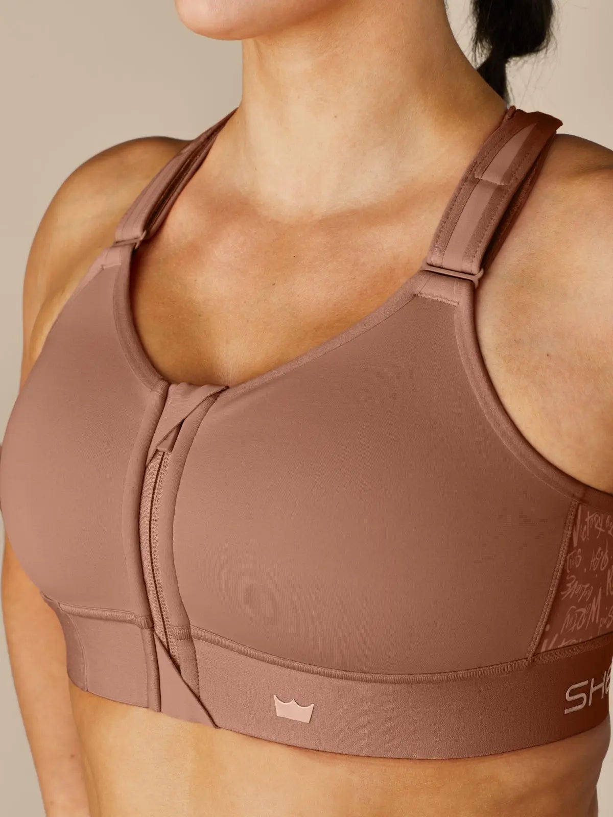 SHEFIT Flex Synthetic Sports Bra in Sienna Glow - Performance Activewear for Gym and Workout