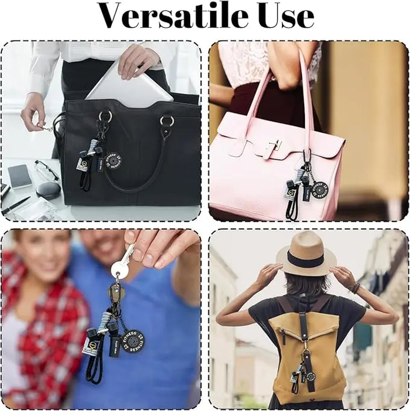 Gym Dumbbell Keychain,Bags Charms Gift for Fitness Women and Men,Cute Car Key Chains Accessories for Gym,Fitness Gift