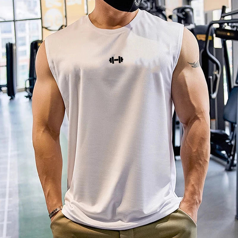 Men's Quick-Dry Gym Tank Top – front view