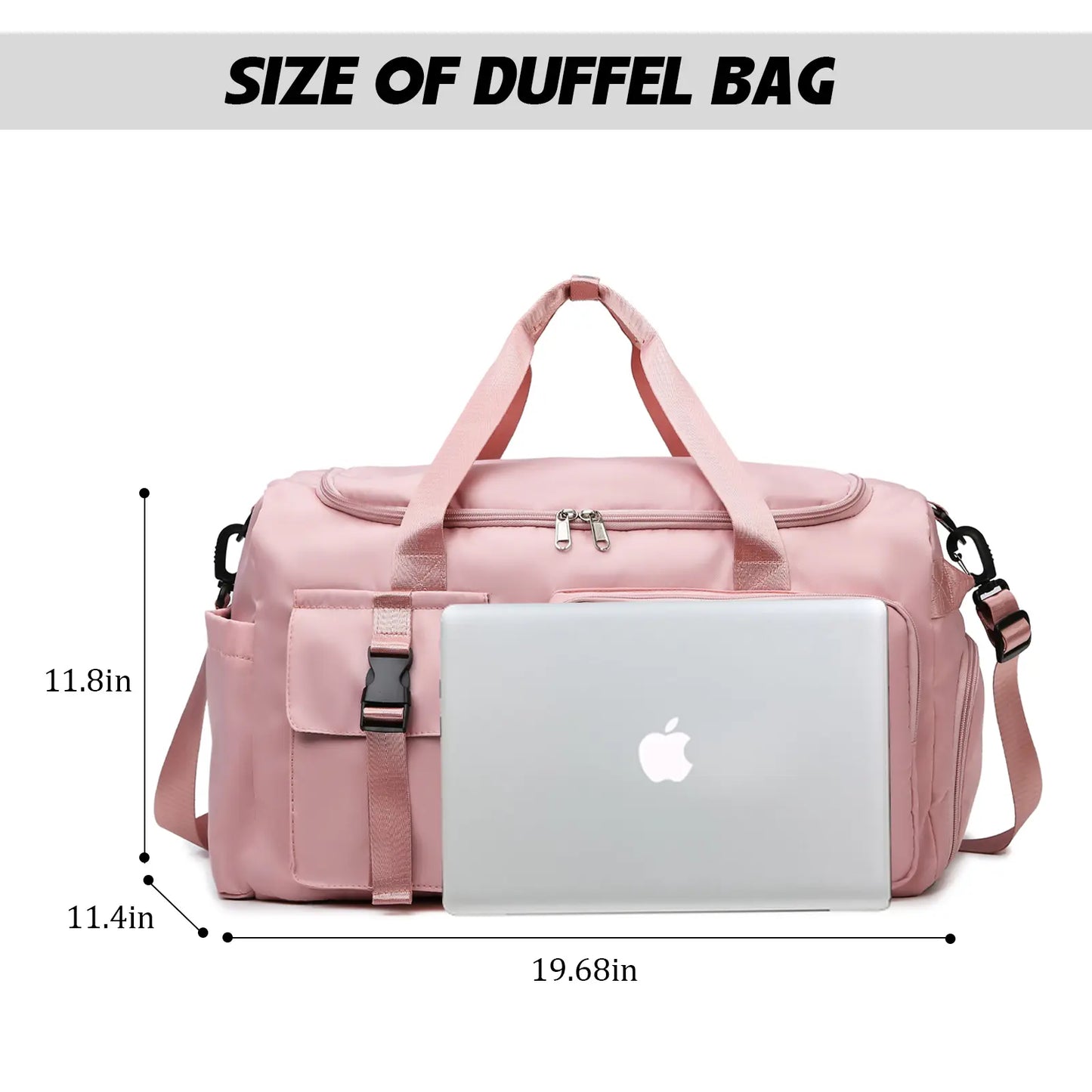 Eslcorri Gym Duffle Bag for Women & Men – Sports Travel Bag with Wet Pocket & Shoe Compartment, Fitness Weekender Bag