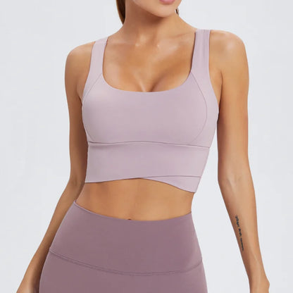 Women'S Underwear Sports Yoga Bra Women Nylon Soft Stretchy Sports Workout Top Breathable Crop Tops Gym Training Fitness Bra
