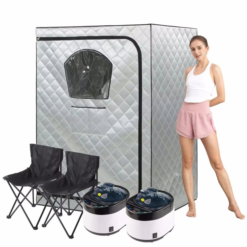 2 Person Steam Sauna Portable Sauna Tent Sauna Home Sauna Kit Whole Body Large Space Spa Steamer Sauna Room