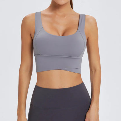 Women'S Underwear Sports Yoga Bra Women Nylon Soft Stretchy Sports Workout Top Breathable Crop Tops Gym Training Fitness Bra