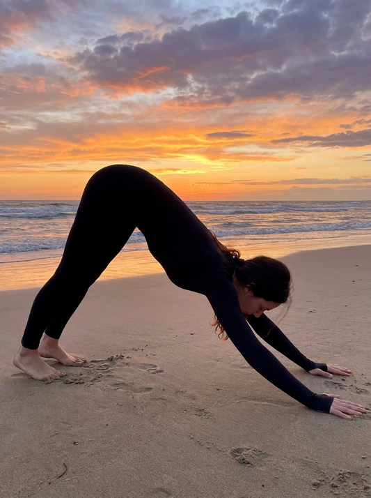 RecoverFit Long Sleeve Yoga Jumpsuit – one-piece workout romper