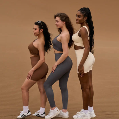 Women's 4 Piece Ribbed Active Set