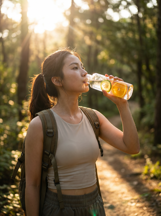 Transparent Plastic Water Bottle with Time Scale